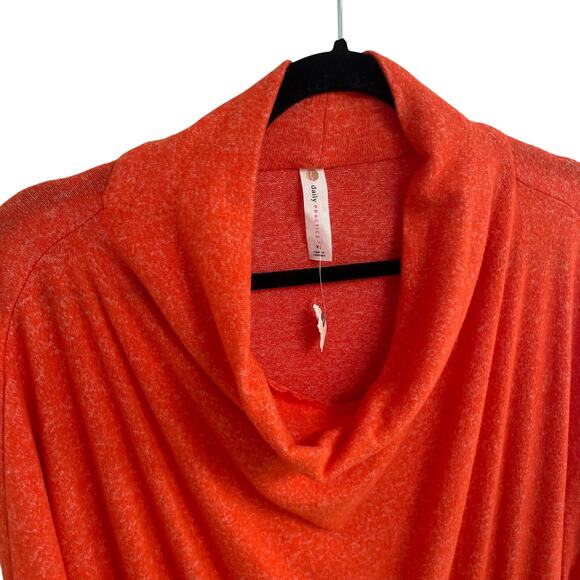 Anthropologie Daily Practice Draped Cowl Neck Maxi Dress Orange Knit Womens XL - Picture 6 of 9